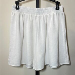 Zara White High Waist Shorts with Flowy Design